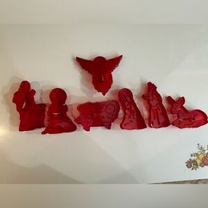 Vintage HRM Nativity cookie cutters set of 7
